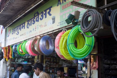Photo for Plastic pipe hardware shop Goregaon Mumbai Maharashtra India Asia - Royalty Free Image