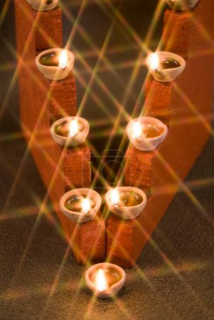 Diwali Grußkarte Design Diven Öllampen pantis
