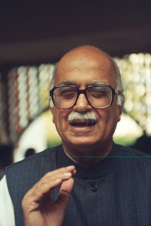 Photo for South Asian Indian politician L.K. Advani leader of Indias opposition Bhartiya Janta Party , India - Royalty Free Image