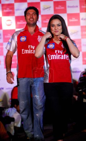 Photo for Actress preity zinta and cricketer yuvraj singh, India - Royalty Free Image