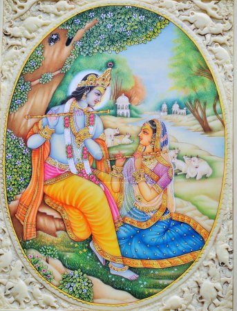 Téléchargez les photos : Peinture Radha Krishna - en image libre de droit