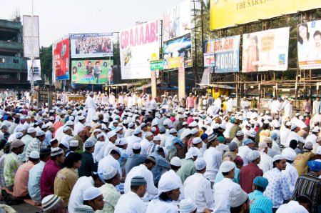 Photo for Eid ul fitter namaz at Bandra, Bombay Mumbai, Maharashtra, India - Royalty Free Image