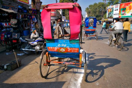 Photo for Cycle rickshaw, Jabalpur, Madhya Pradesh, India - Royalty Free Image