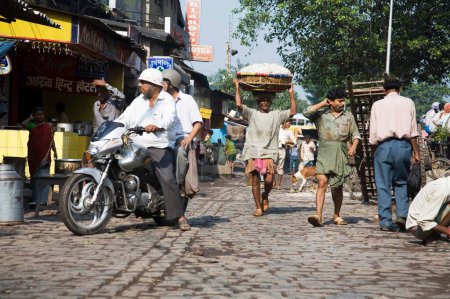Photo for Street Scene ; Howrah ; Calcutta Kolkata ; West Bengal ; India - Royalty Free Image