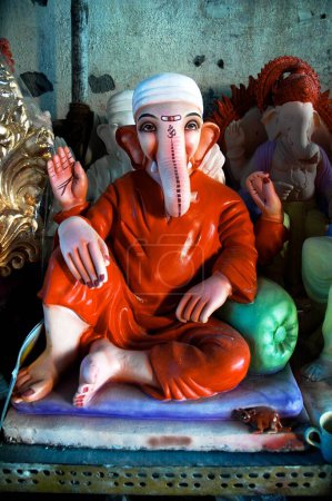 Ganesh ganpati Festival Elefantenkopf Lord Idol für Ganesh Festival Prozession, Mumbai Bombay, Maharastra, Indien