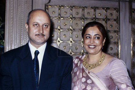 Photo for Anupam Kher with Kirron Kher, India, Asia - Royalty Free Image