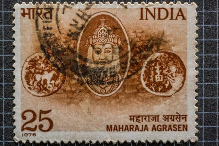 Photo for Maharaja agrasen, postage stamps, india, asia - Royalty Free Image