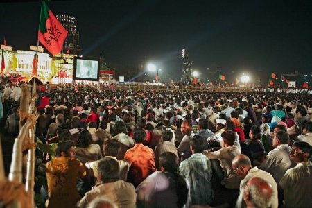 Photo for Bhartiya janta party public conference, mumbai, maharashtra, india, asia - Royalty Free Image