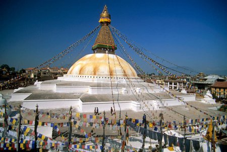 Téléchargez les photos : Temple Bodhnath ; Stupa bouddhiste ; Katmandou ; Népal - en image libre de droit