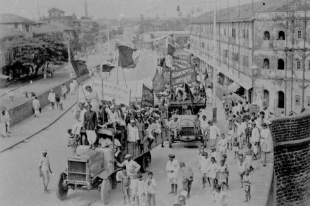 Téléchargez les photos : Congrès manifestation du travail sur camion Inde Asie 1930 - en image libre de droit