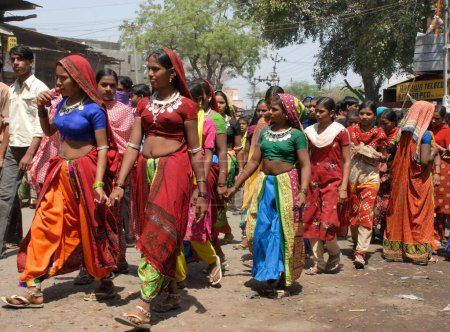 Photo for Tribal woman, holy festival, district Vadodara, Gujarat, India - Royalty Free Image