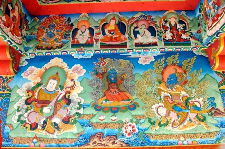 Foto de Fresco in shrine, Chame, Nepal - Imagen libre de derechos