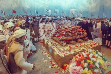 Foto de Vislumbres de mahatma gandhi funeral, india, asia - Imagen libre de derechos