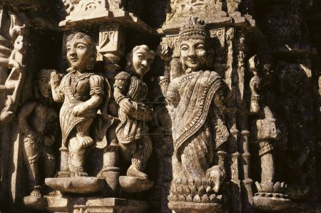Sculpture at Jain temple at Gir ; Junagadh ; Gujarat ; India