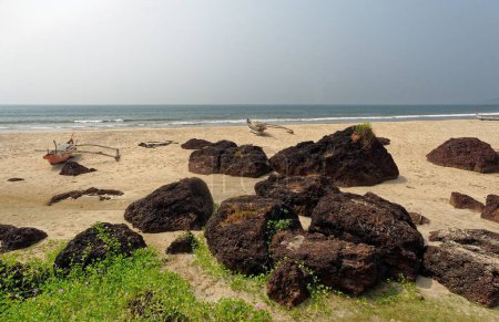 Strand von Khavane, Sindhudurg, Maharashtra, Indien, Asien