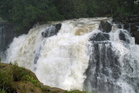 Dünne Wasserfälle am Kaveri-Fluss; Hogenakkal; Tamil Nadu; Indien