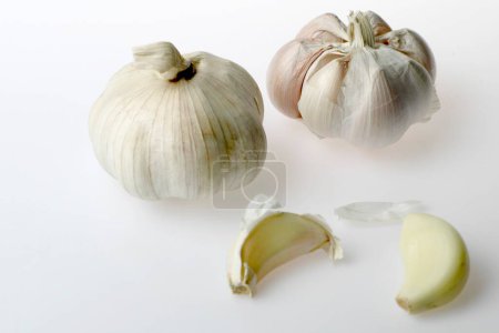 Photo for Spices, Garlic on white background - Royalty Free Image