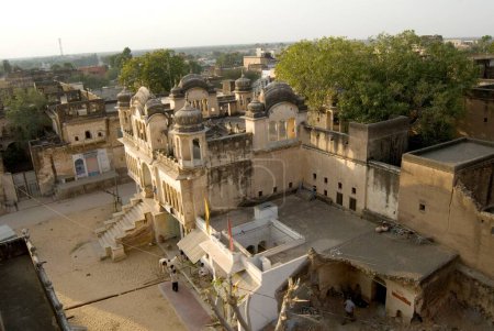 Vista aérea de Haveli en Mandawa, región de Shekhawati; Rajastán; India 