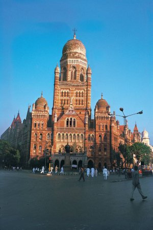 Photo for Brihanmumbai municipal corporation building, mumbai, maharashtra, india, asia - Royalty Free Image