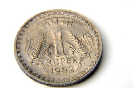 concept of Indian currency one rupee coin