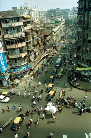 Photo for An aerial view of Kalbadevi area of Bombay Mumbai, Maharashtra, India - Royalty Free Image