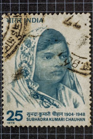 Foto de Subhadra kumari chauhan, sellos postales, india, asia - Imagen libre de derechos