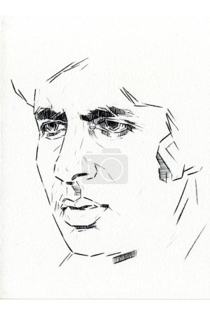 Téléchargez les photos : Indien bollywood acteur, amitabh bachchan dessin, Inde, asie - en image libre de droit
