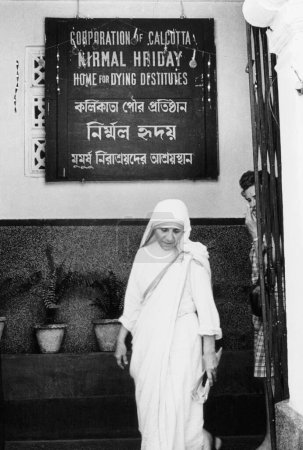 Foto de Misioneros de la Caridad Madre Teresa en Nirmal Hariday, Kalighat, Calcuta - Imagen libre de derechos