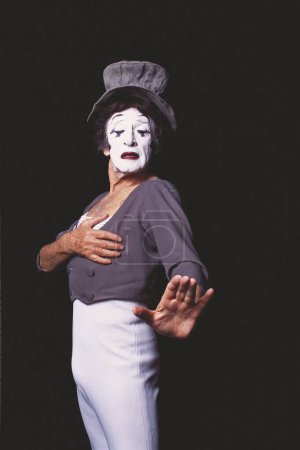 Foto de Marcel Marceau, famoso mimo de Francia - Imagen libre de derechos