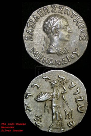 dynastie des indo grec menander 1 coins Inde