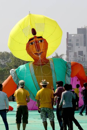 Photo for Kite festival, Surat, Gujarat, India, Asia - Royalty Free Image