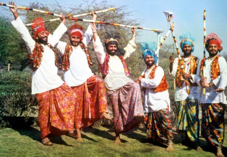 Photo for Folk dance, bhangra, classical dance, panjab, india - Royalty Free Image