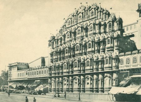 Photo for Old Vintage 1900s photo of Hawa Mahal palace, Jaipur, Rajasthan, India, Asia - Royalty Free Image