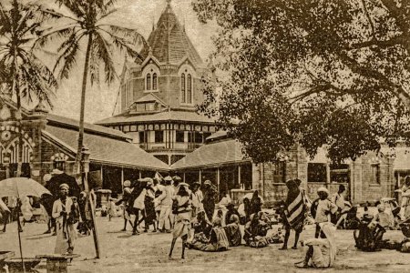 Photo for Vintage photo of ray market, pune, maharashtra, india, asia - Royalty Free Image