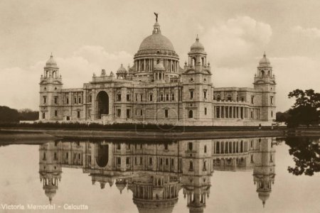 Téléchargez les photos : Ancien millésime 1900 Victoria Memorial, Calcutta, Kolkata, Bengale occidental, Inde, Asie - en image libre de droit