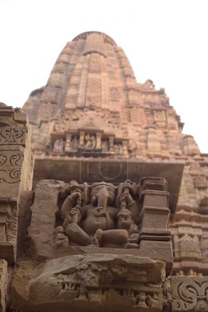 Ídolo de Ganesh Templo de Lakshmana, Khajuraho, Madhya Pradesh, India, Asia