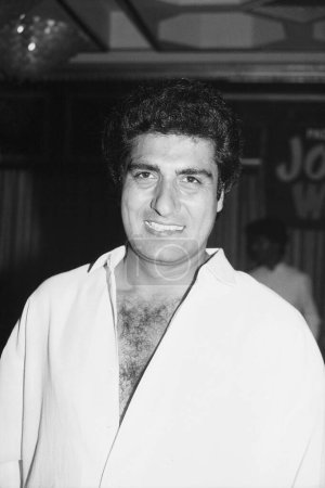 Photo for Indian old vintage 1980s black and white bollywood cinema hindi movie film actor, India, Raj Babbar, Indian Hindi film actor, politician - Royalty Free Image