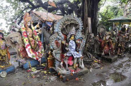 Foto de Ídolo de la Diosa Durga, Calcuta, Bengala Occidental, India, Asia - Imagen libre de derechos