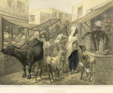 Foto de Imágenes coloniales indias, nuestro bazar, India - Imagen libre de derechos