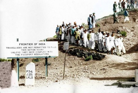 Photo for Mahatma Gandhi and entourage at Frontier border, India, Asia, May 5, 1938 - Royalty Free Image
