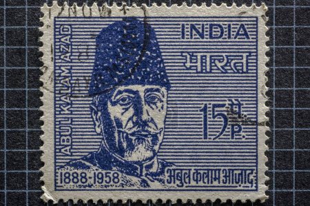Téléchargez les photos : Abul kalam azad, timbres-poste, Inde, Asie - en image libre de droit