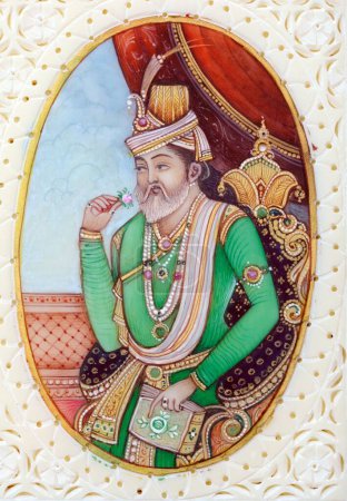Téléchargez les photos : Peinture miniature de l'empereur moghol humayun - en image libre de droit