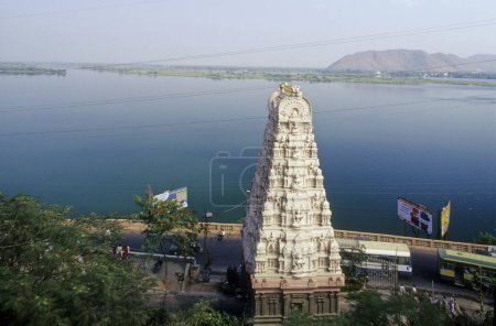 río Krishna; Vijaywada; presa de prakasham; andhra pradesh; India