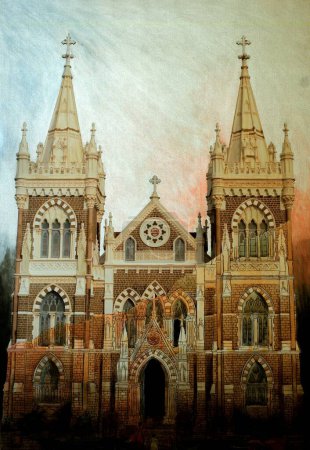 Foto de Foto de Mount Mary church; Bandra; Bombay now Mumbai; Maharashtra; India - Imagen libre de derechos