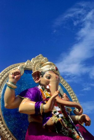 Ganesh ganpati Festival , Elephant head Lord carrying for immersion