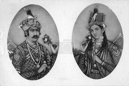Photo for Old picture of the Jahangir and Nur Jahan Begam - Royalty Free Image