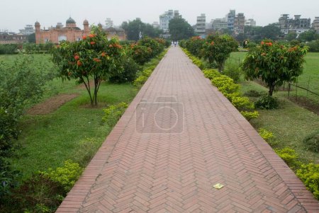 Path of Lalbagh fort  Built by prince Muhammad Azam ; Son of mughal emperor Aurangzeb in 1678 AD ; Dhaka ; Bangladesh