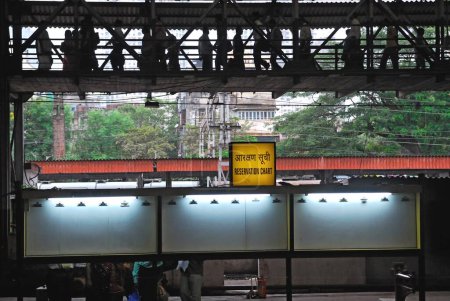 Photo for Reservation chart display at Mumbai Central ; Bombay Mumbai ; Maharashtra ; India 3-July-2009 - Royalty Free Image