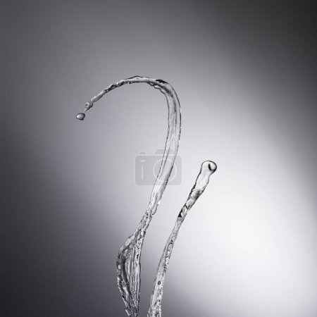 Photo for Water drop splash with grey background - Royalty Free Image
