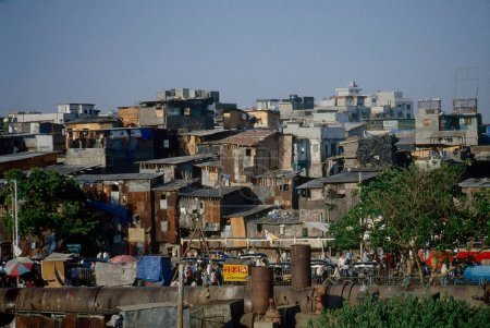 Photo for Slum area in, bandra, mumbai, maharashtra, India, Asia - Royalty Free Image